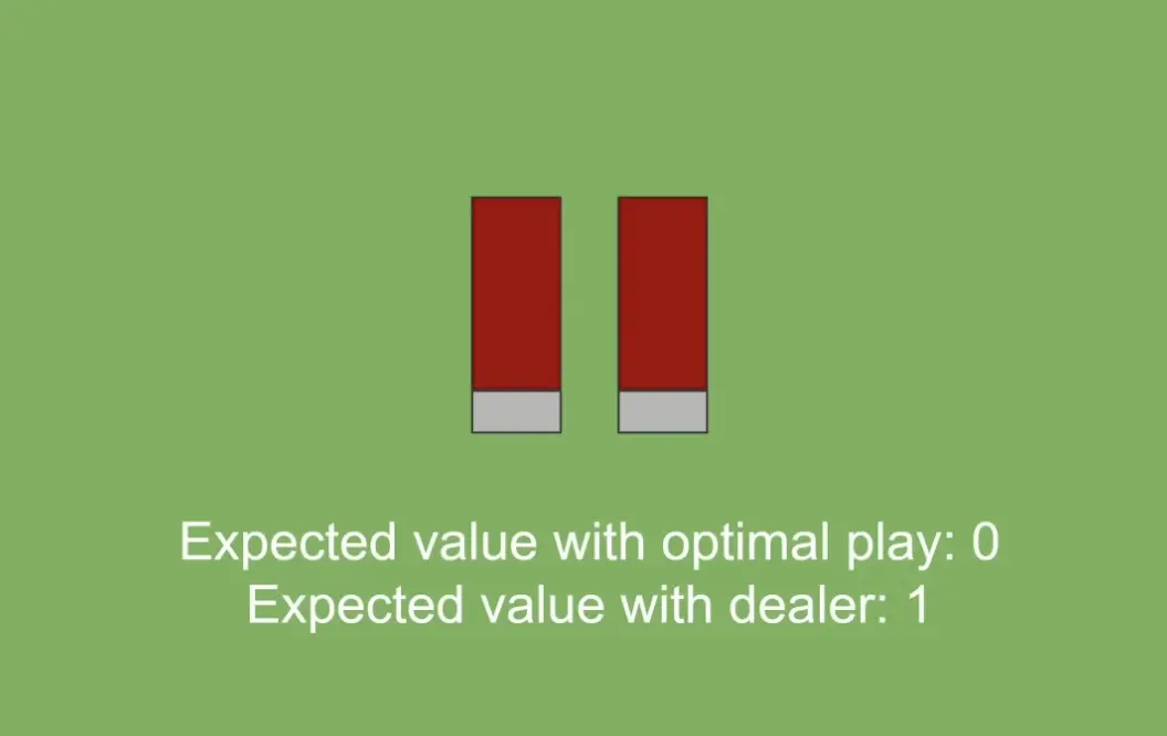 Exemple de valeur attendue montrant comment le dealer peut faire des erreurs avec deux cartouches réelles