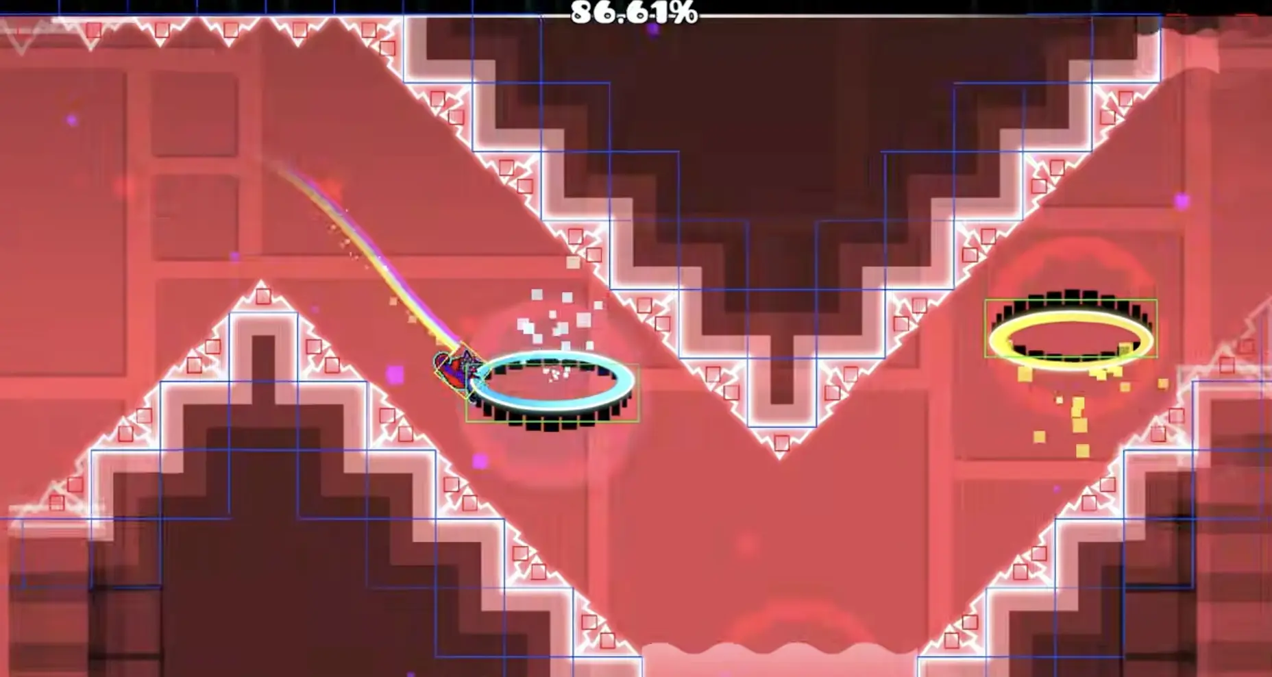 Geometry Dash Clubstep final upside down ship section