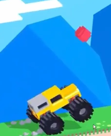 Drive Mad level 103 truck staying under the red ball while guiding it forward