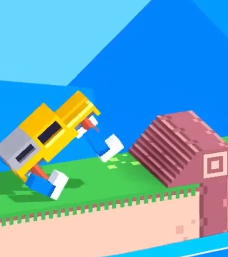 Drive Mad level 136 lifting the front end to get over the first small step