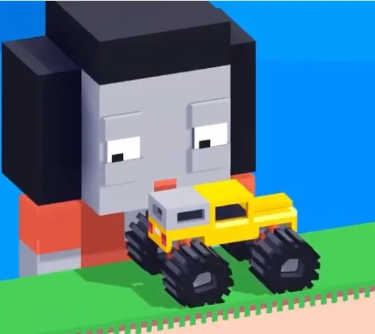 Drive Mad level 142 truck moving forward during the safe green-light phase