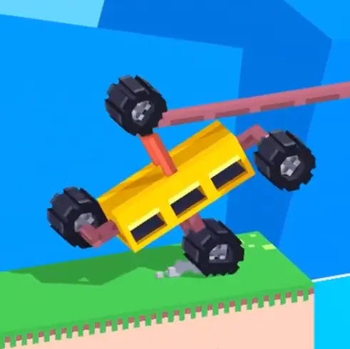 Drive Mad Level 146 vehicle balancing on the railing