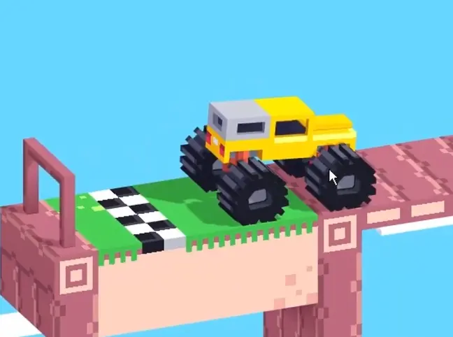 Drive Mad Level 151 vehicle reversing and accelerating to the finish line