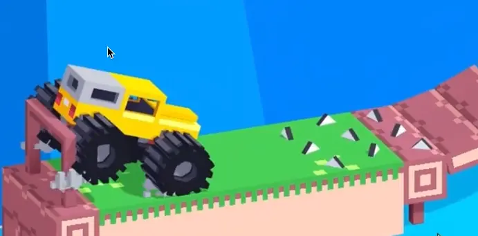 Drive Mad Level 153 vehicle reversing to build momentum