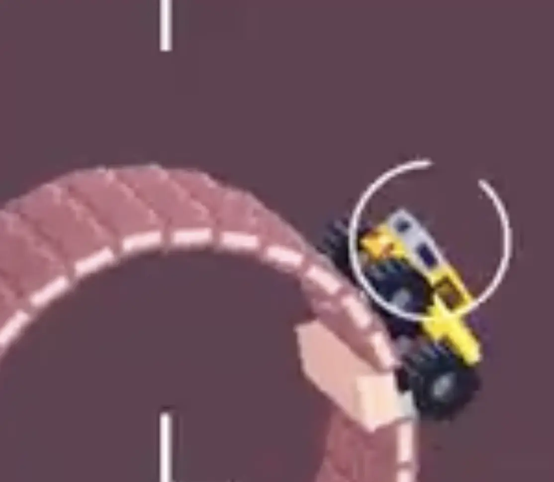 Drive Mad Level 168 truck continuing along the rolling curve toward the finish