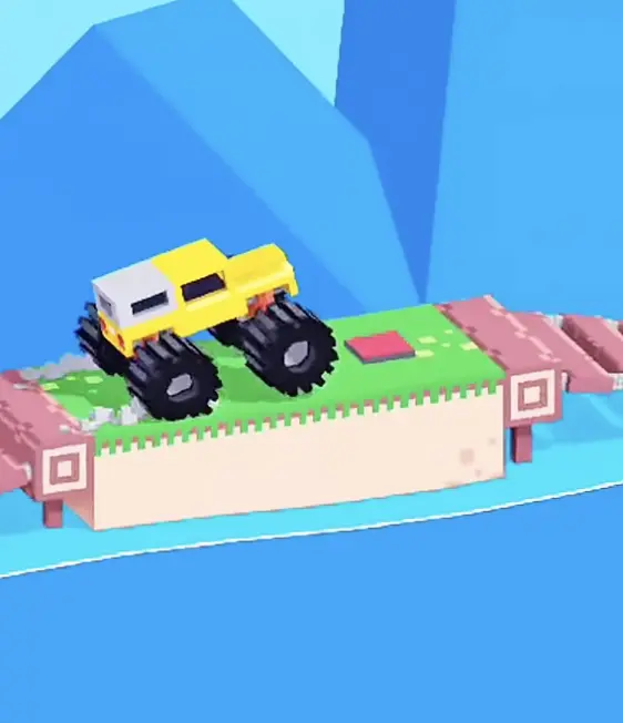 Drive Mad Level 177 truck driving onto the first antigravity button