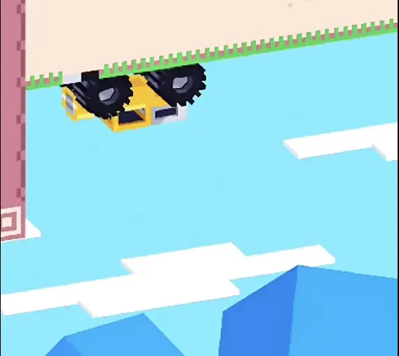 Drive Mad Level 177 truck driving upside down after the first antigravity switch