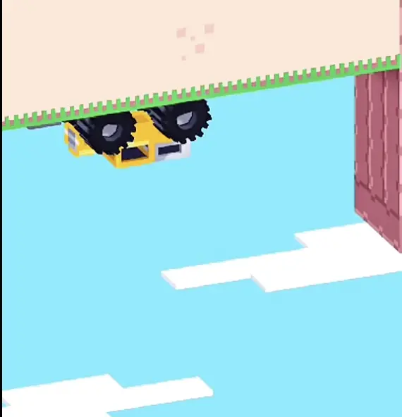 Drive Mad Level 177 truck upside down near the next gravity transition before landing forward