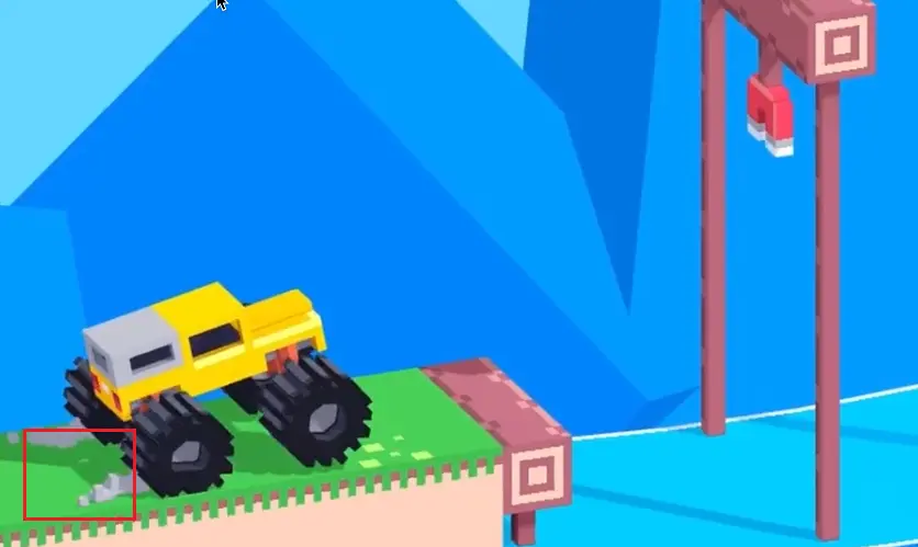 Drive Mad Level 191 truck accelerating toward the first magnet section