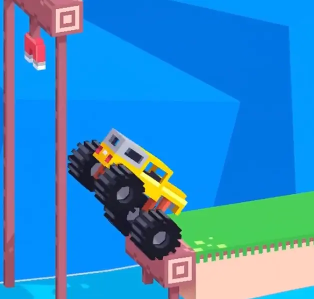 Drive Mad Level 191 truck being pulled by magnets while maintaining balance