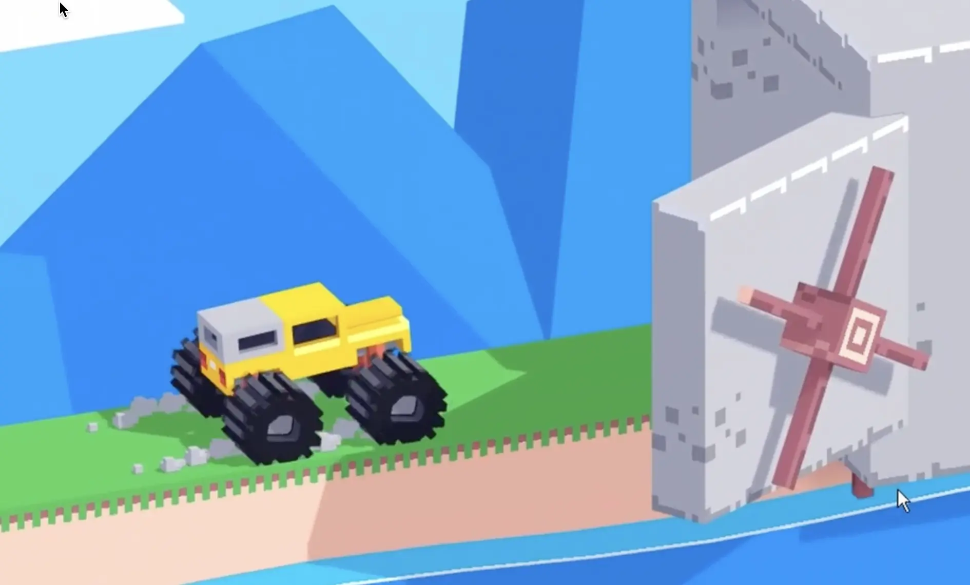 Drive Mad Level 193 setup before the cliff