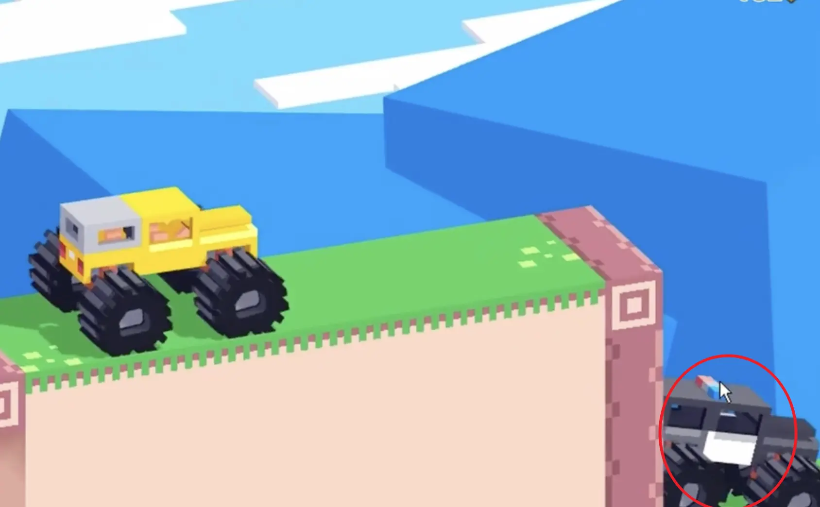 Drive Mad Level 193 cop truck reversing back toward the player