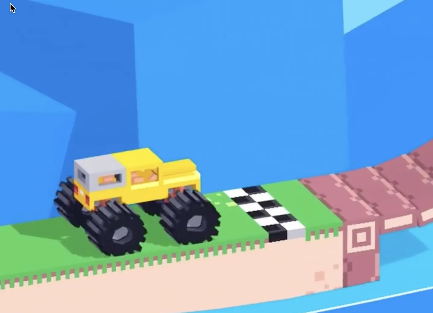 Drive Mad Level 193 finish line after landing in front of the cop truck