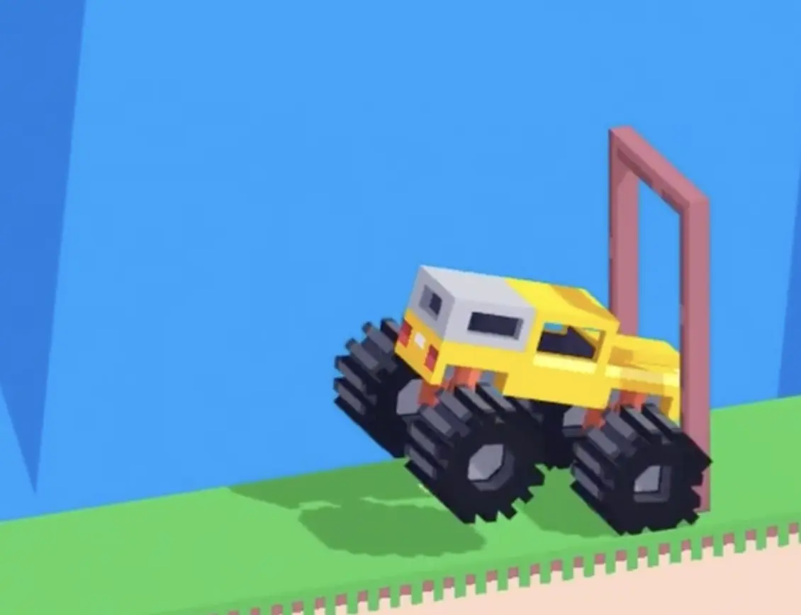 Drive Mad Level 194 truck getting stuck at the narrow frame