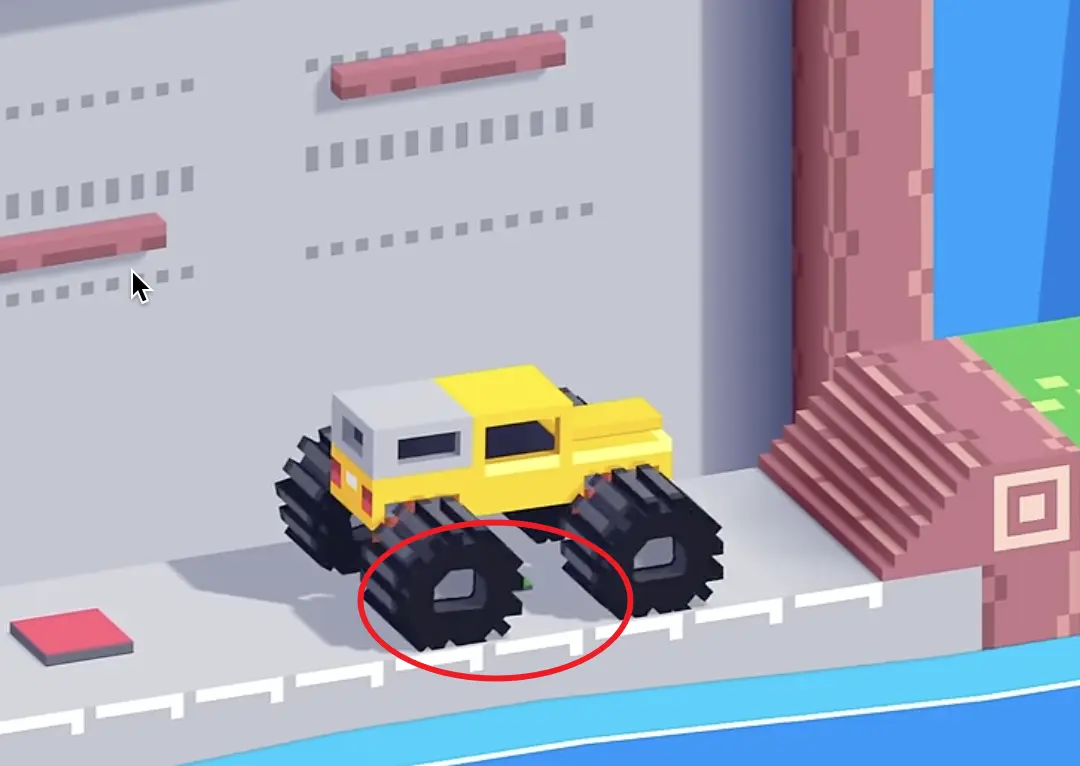 Drive Mad Level 196 reaching the final button before the bridge section