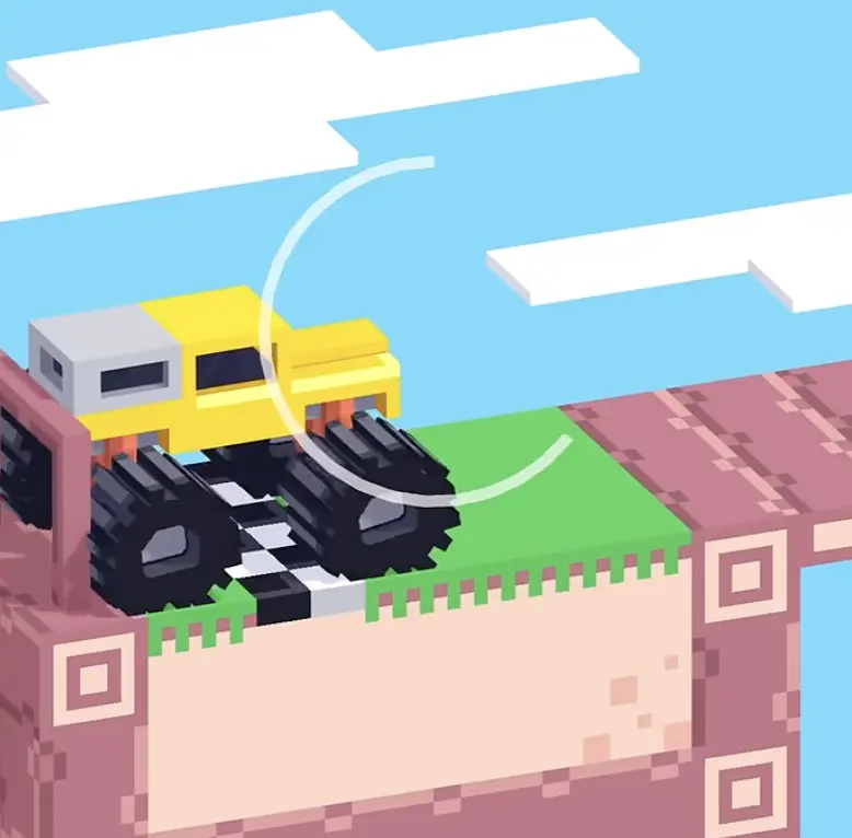 Drive Mad Level 197 truck reversing into the finish after clearing the final slope ring