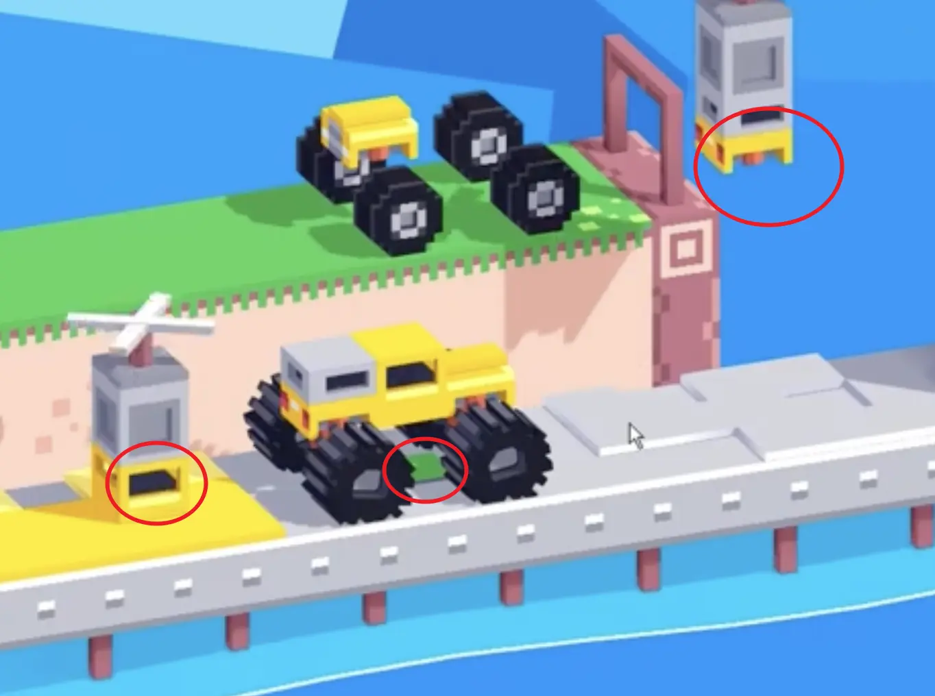 Drive Mad Level 199 following the lasers forward while staying between them