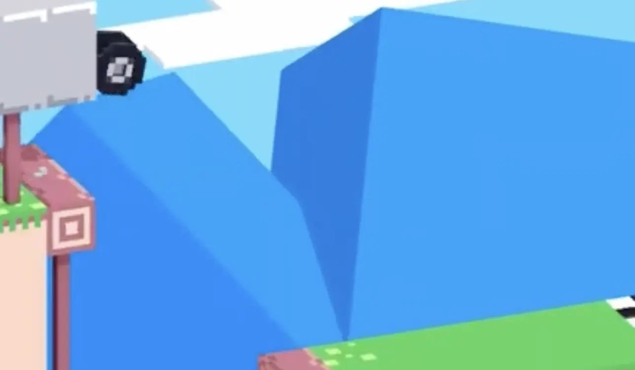 Drive Mad level 98 single wheel making the final airborne jump toward the finish platform