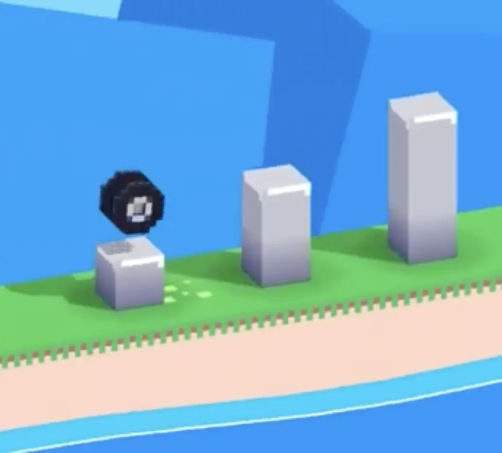 Drive Mad level 98 single wheel hopping onto the first rising platform in the staircase section