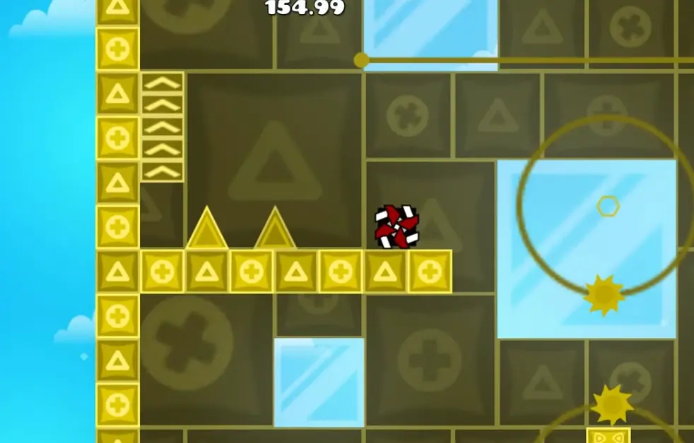 geometry dash wave precision practice with gravity switching in Flood Warning