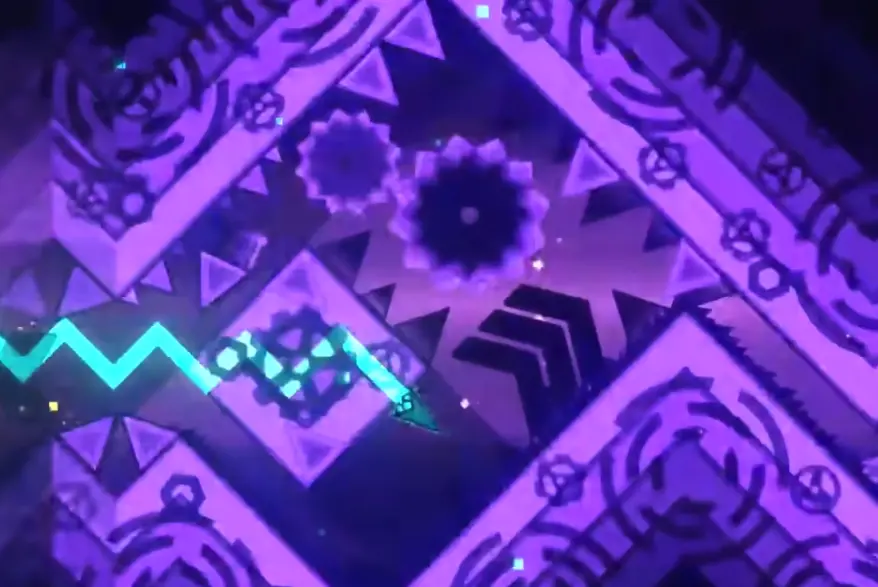 Geometry Dash Nine Circles wave gameplay