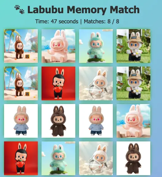 Labubu Memory Match Game cover